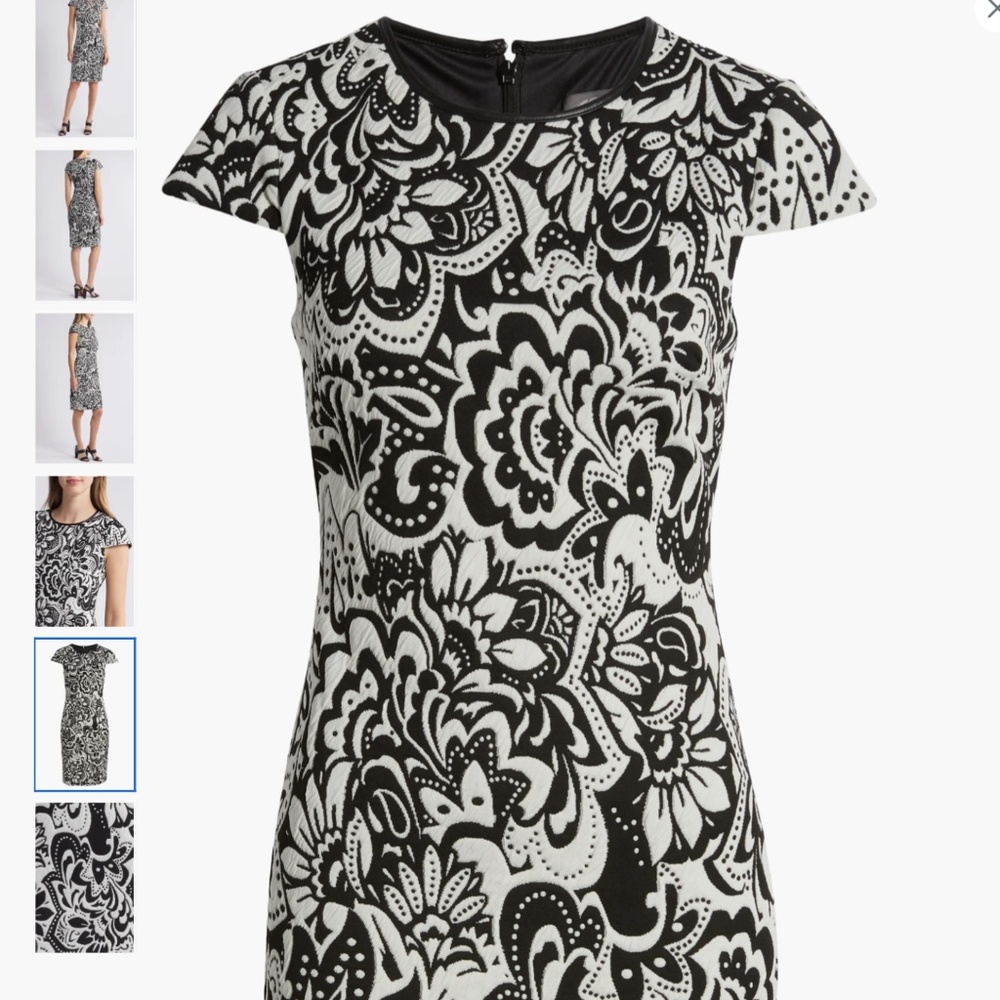 Vince Camuto Floral Jacquard Knit Sheath Dress, size 10 - Picture 3 of 13